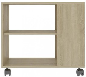 sonoma tölgy színű szerelt fa kisasztal 70 x 35 x 55 cm