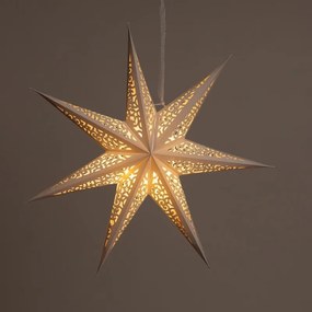 Karácsonyi papírcsillag, hétágú AUREVIA 60 cm, fehér