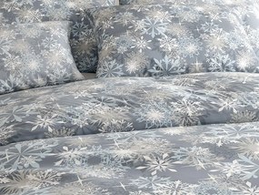 SNOWFLAKE kékesszürke mikroszálas flanel ágyneműhuzat Ágyneműhuzat mérete: 70 x 90 cm | 140 x 200 cm