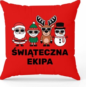 Piros Párna Karácsonyi Ajándék Csapat Különböző Karácsonyi Minták
