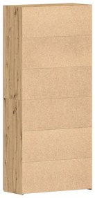 Cipőszekrény Kézműves Tölgy 80x35,5x180 cm Műszaki Fa