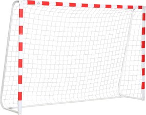 HOMCOM Foci Háló, Kapu és Gól Fiataloknak és Felnőtteknek, Műanyag PE, 302x83x201cm | Aosom