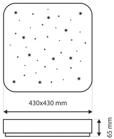 LED Dimmelhető mennyezeti lámpa NERIS LED/36W/230V 2700-6500K  + távirányító