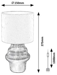 Rabalux 74059 - Asztali lámpa GLIMO 1xE14/40W/230V zöld