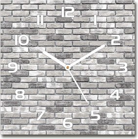 Csendes üveg falióra Tégla falióra 30x30