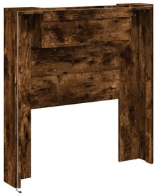füstös tölgy színű áthidalószekrény LED-ekkel 100x16,5x103,5 cm