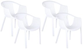 Fehér kerti szék négydarabos szettben NAPOLI Beliani