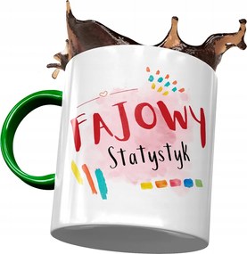 Zöld Bögre Statisztika Cool Statisztika Nyomtatott Fotóval