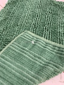 Textil zöld (green) fürdőszobai szőnyeg 50x80 cm