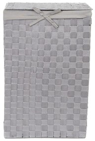 Laundry Basket Linen szürke, fedeles szennyeskosár, magasság 60 cm - Compactor