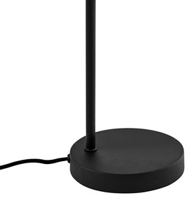 Art Deco asztali lámpa fekete füstüveggel - Vidro