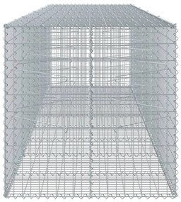 horganyzott vas gabion kosár fedéllel 450 x 100 x 100 cm