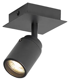 Modern fürdőszobai spotlámpa fekete négyzet alakú IP44 - Ducha