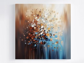 Canvas Vászonkép Absztrakt Barna Bézs Türkiz Glett Impasto 40x40