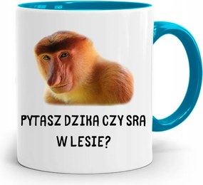 Kék Bögre Vicces Kérdező Vaddisznó nyomott mintával