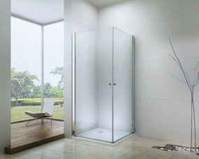 Mexen Pretoria DUO zuhanykabin 75x100cm, 6mm üveg, króm profil-átlátszó üveg, 852-075-100-02-00