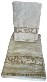 KOCKA frottír törülköző - bézs színű A törülközők mérete: Törülköző 70x140 cm