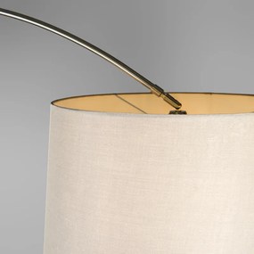 Acél ívlámpa fehér textilbúrával 45 cm - XXL
