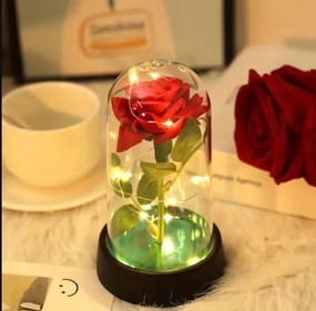 Lámpa Led lámpa Gömb Rózsa Virágok Piros Ajándék Nőnap Anyák napja