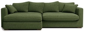 Sötétzöld sarokkanapé (bal oldali) Comfy – Scandic