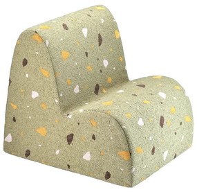 Zöld buklé-zsenília gyerek fotel Terrazzo Cloud – Wigiwama