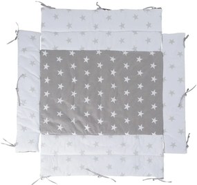 Fehér-szürke pamutkeverék rácsvédő 96 cm Little Stars – Roba