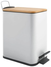 Fehér acél pedálos szemetes 5 l Erik – Spirella