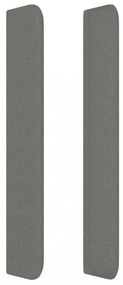sötétszürke szövet fejtámla szárnyakkal 203x16x118/128 cm