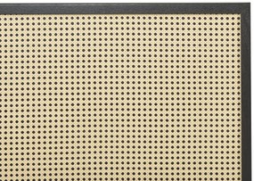 Fekete rattan franciaágy 140 x 200 cm MONPAZIER  Beliani