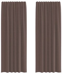 vidaXL 2 db barna fátyolfüggönyök fülecske tetejével 140x260 cm
