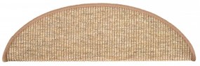 15 db világosbarna lépcsőszőnyeg 56x17x3 cm