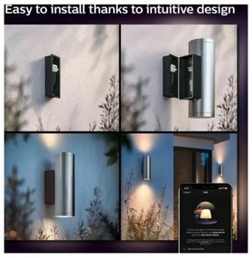 Philips 17463/47/P7 - LED RGBW Kültéri lámpa Hue APPEAR 2xLED/8W/230V IP44