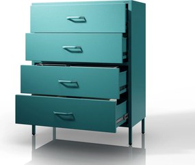 Komód CARLA , 800 x 1015 x 400 mm, Modern: tengerszínű