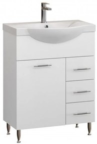 Luna S33 fürdőszoba bútor szett Montano alsószekrény mosdóval és Emilia tükrös szekrénnyel