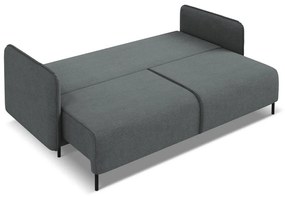 Sötétszürke kinyitható-tárolóhelyes kanapé 226 cm Luana – Makamii