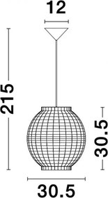 Függeszték Rattan GRIFFIN NOVA LUCE 9858720