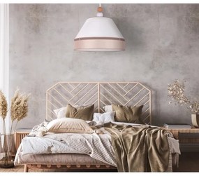 Duolla - Csillár zsinóron AVIGNON 1xE27/15W/230V á. 60 cm fehér/bézs