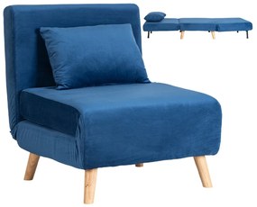 Fotel Rozkładany MARRY Granatowy