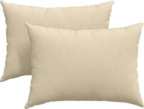 vidaXL Kanapé párnák 2 pcs Krém 70 x 50 cm szövet