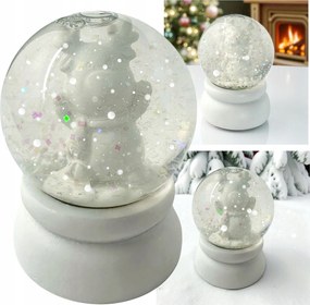 Üveg Hógömb Hulló Hó Karácsonyi Rénszarvas Fehér Hó