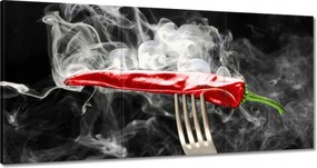 Vászonkép 120x60 Piros paprika Füst