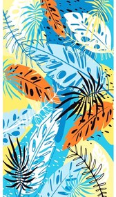 Poncsó törölköző SUMMER FRESH kék-sárga 80×145 cm