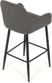 Barová židle, šedá, látka,AUB-V4009 GREY6