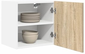 Függő szekrény Riga 2 pcs Sonoma tölgy és fehér 40 x 31 x 40 cm