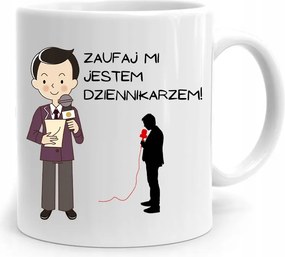 Riporter Újságíró Bögre Bízz Bennem! Ajándék fényképes nyomattal