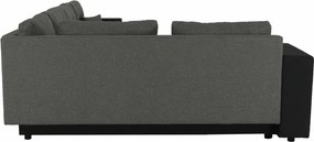 Univerzális ülőgarnitúra, sötétszürke/szürke, MERSI