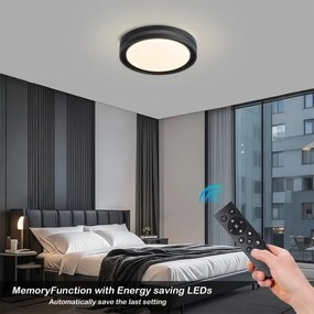 Brilagi - LED dimmelhető mennyezeti lámpa KREON LED/54W/230V 3000-6000K fekete átm. 38 cm +távirányító