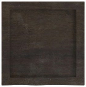 sötétbarna kezelt tömör tölgyfa fali polc 40x40x(2-4) cm