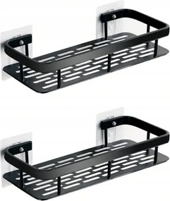 Fürdőszobai akasztós polc szett zuhanyhoz 2db loft akasztós kozmetikai