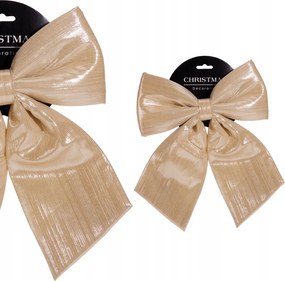 Nagy Dísz Masni Ablakra Karácsonyfa Ajtó 28 CM Arany Karácsonyi Dekoráció